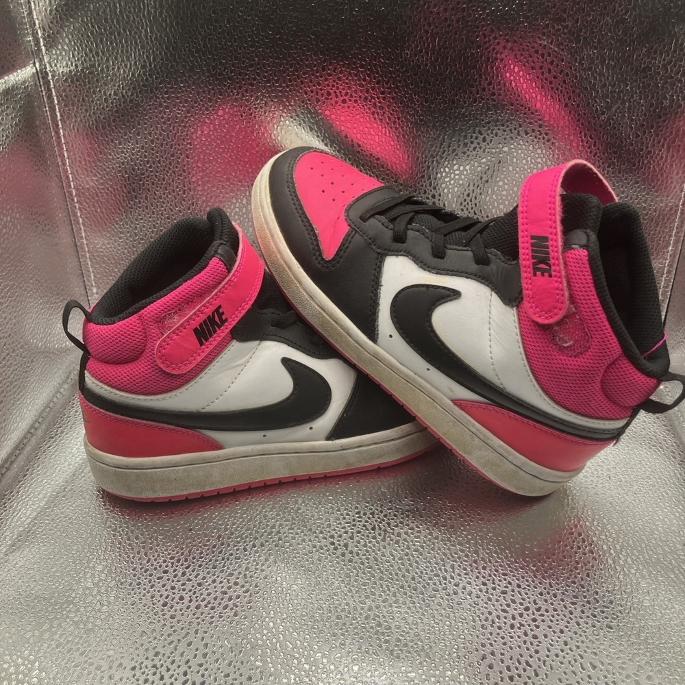 Nike Unisex Kids US 3 High Top Colorblock Sneakers Lace-Up Strap - Picture 10 of 12